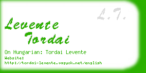 levente tordai business card